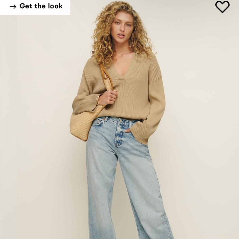 Reformation Harper oversized cotton pullover